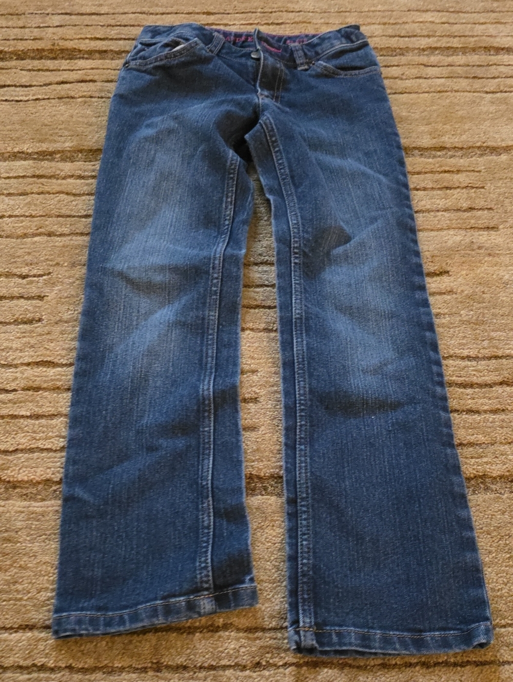 5/25 Lands' End Girls Dark Blue  Jeans Size 8s
